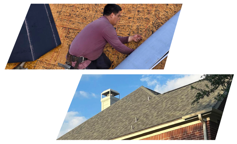 Expert Roofers Installing Shingles in Houston