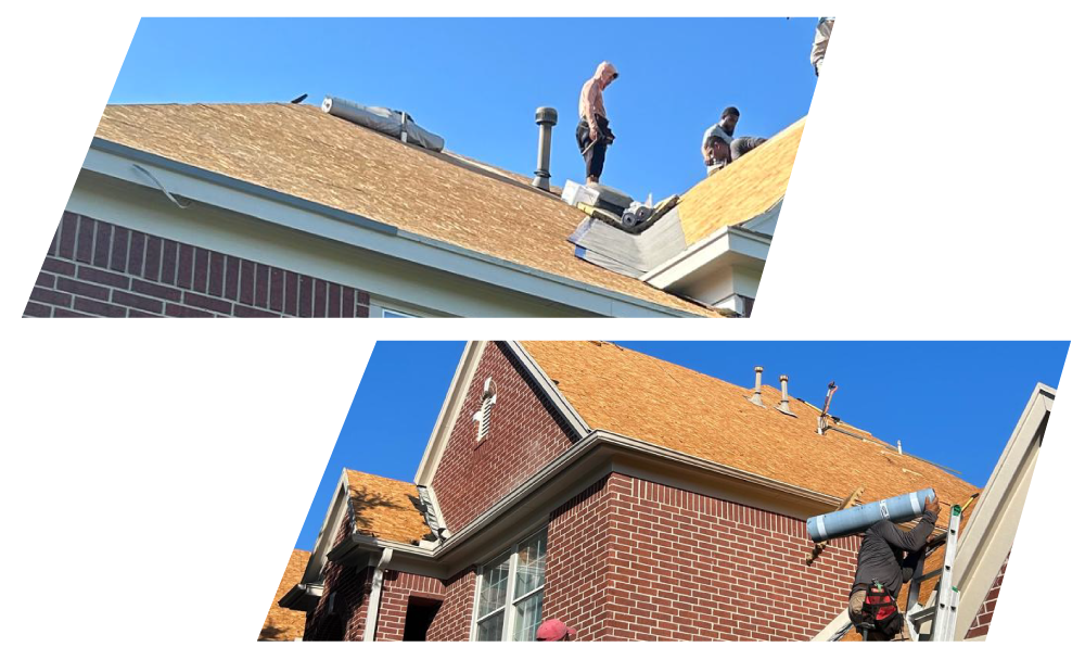 Expert Roofers Installing Shingles in Houston