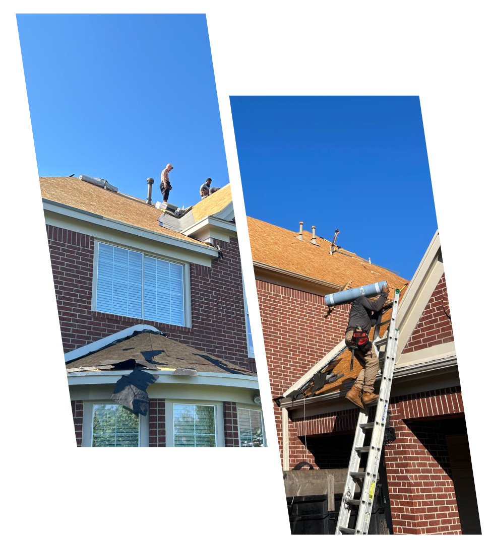 Expert Roofers Installing Shingles in Houston