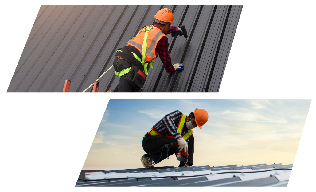 Expert Roofers Fixing Missing Roof Shingles