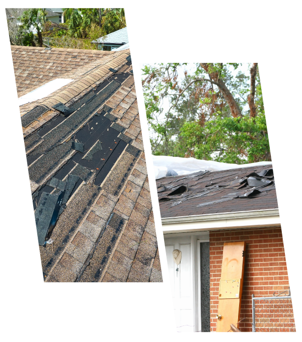 Roof Damaged by Strong Hurricane