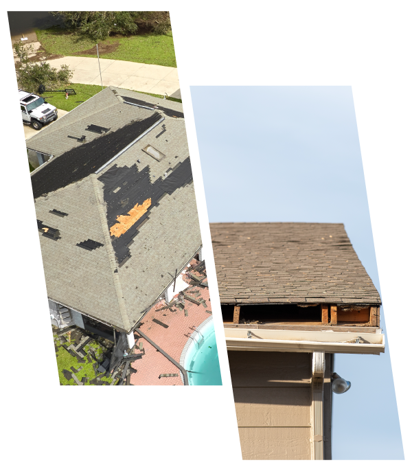 Houston Residential Roof Damaged by Storm