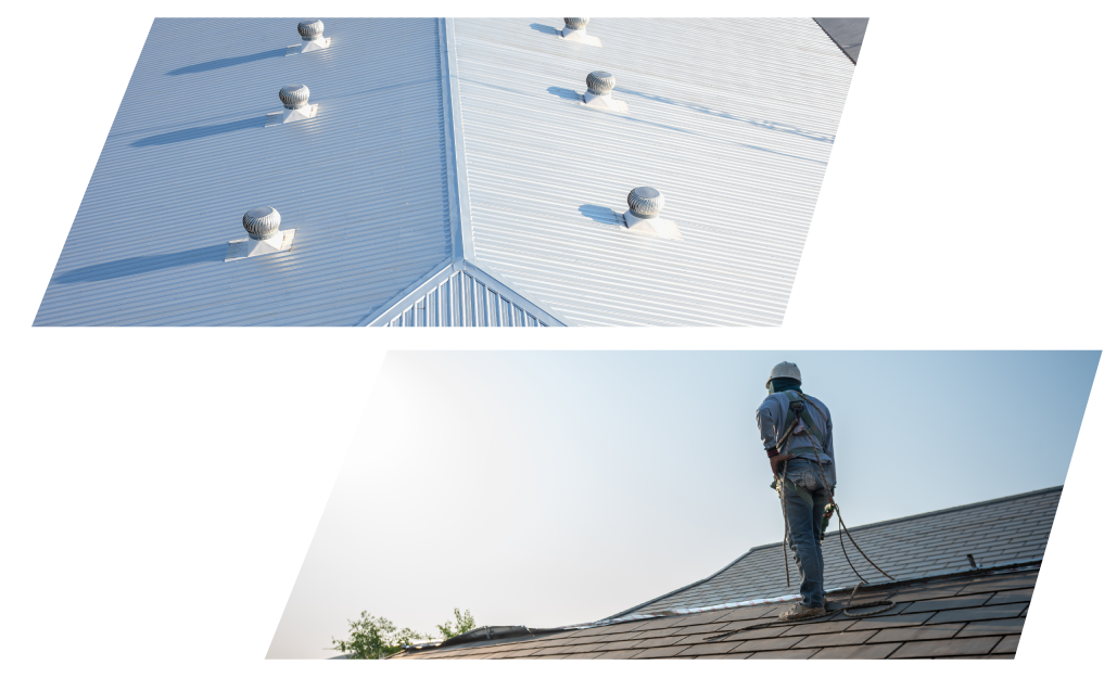 Expert Roofers Fixing Missing Roof Shingles