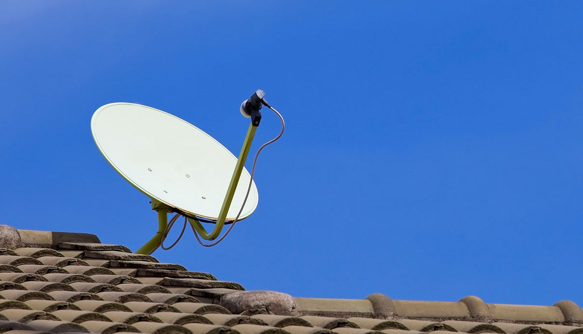 Houston Tile Roof with Satellite Dish