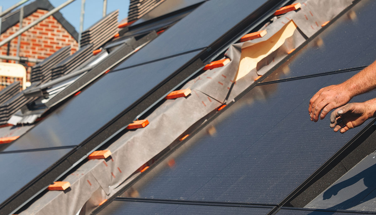 Roof with Solar Boot for Removal