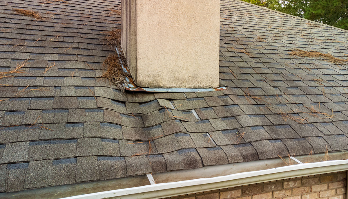 Residential Houston Roof with Extreme Water Damage