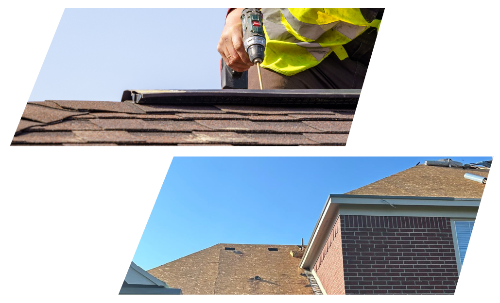 Expert Roofers Fixing Missing Roof Shingles