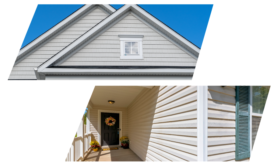 White Traditional House with Siding