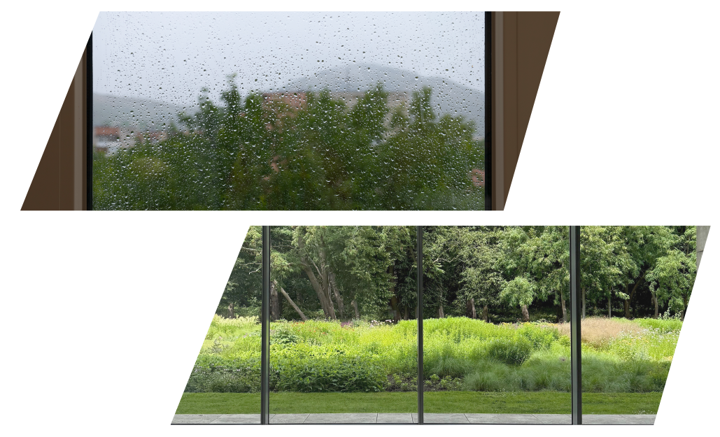 Raydiant Roofing Big Modern Picture Windows